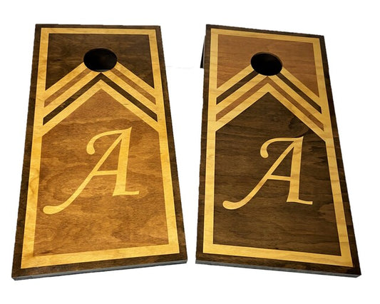 Custom Initial Retro Cornhole Boards Full Game Set
