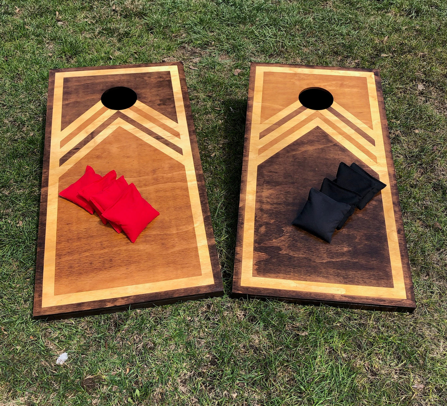 Retro Cornhole Boards Full Game Set