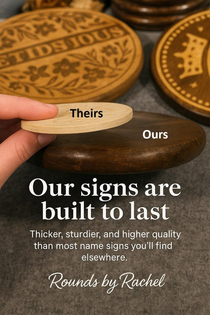 Personalized Wood Name Sign: Hand Stained Floral Nursery Decor