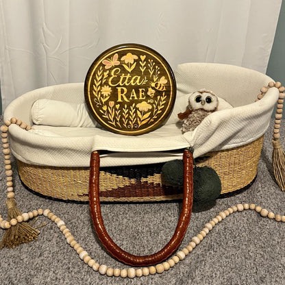 Personalized Wood Name Sign: Wildflower Nursery Decor