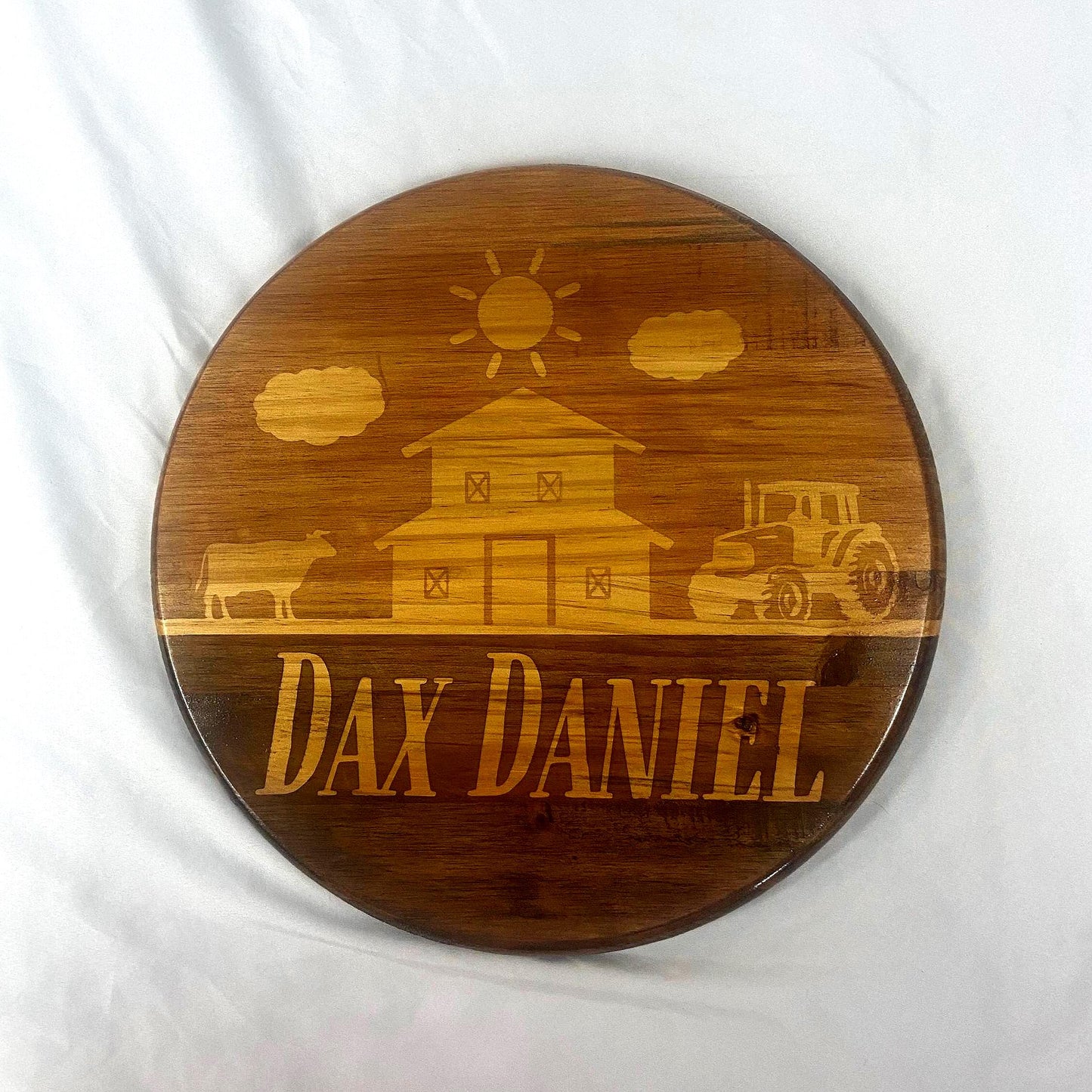 Personalized Tractor Wood Name Sign: Custom Farmhouse Nursery Decor